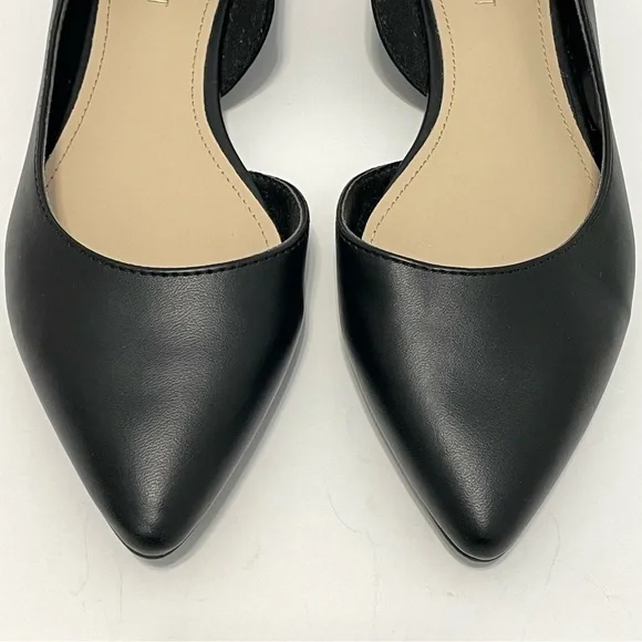 Nine West Saige d'Orsay Women’s Black Ballet Flats Size Size 7.5 Pointed Toe - Picture 10 of 15